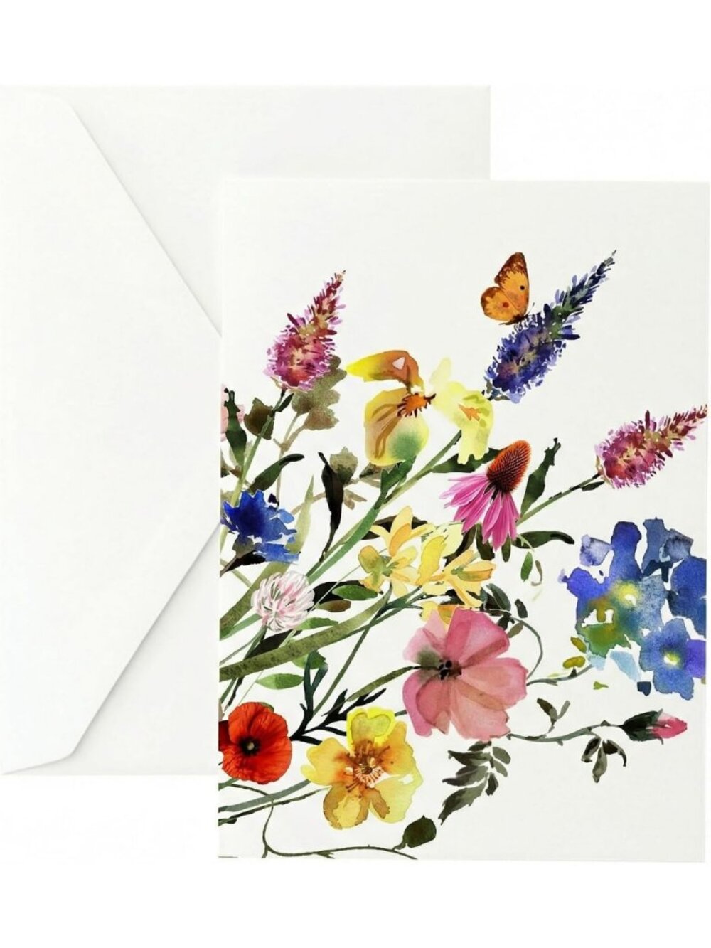 Set of 10 All Occasion 5x7 Blank Note Cards with Envelopes - Watercolor
